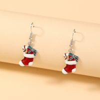 Nihaojewelry Wholesale Jewelry Fashion Bow Christmas Stockings Copper Ear Hook main image 6
