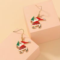 Nihaojewelry Wholesale Jewelry Fashion Santa Claus Diamond Hat Copper Ear Hook main image 5