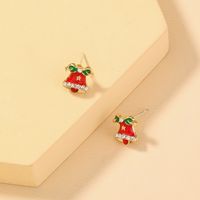 Nihaojewelry Wholesale Jewelry Fashion Diamond-studded Bells Small Earrings main image 3