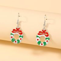 Nihaojewelry Wholesale Jewelry New Christmas Pattern Bow Copper Long Earrings main image 6