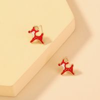 Nihaojewelry Wholesale Jewelry Fashion Red Christmas Fawn Earrings main image 3