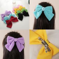 Wholesale Jewelry Cute Knit Bow Spring Hairpin Nihaojewelry main image 2