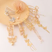 Wholesale Jewelry Pearl Tassel Butterfly Metal Korean Style Catch Clip Nihaojewelry main image 1
