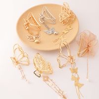Wholesale Jewelry Pearl Tassel Butterfly Metal Korean Style Catch Clip Nihaojewelry main image 5
