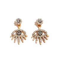 Vente En Gros Bijoux Nouvelles Boucles D&#39;oreilles Oeil De Diable En Strass En Alliage Nihaojewelry main image 6