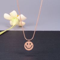 Vente En Gros Bijoux Smiley Pendentif Rond Titane Acier Collier Nihaojewelry main image 1