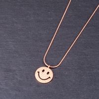 Großhandel Schmuck Smiley Runder Anhänger Titanstahl Halskette Nihaojewelry main image 6