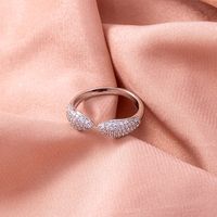 Wholesale Jewelry Bright Micro-inlaid Zircon Serpentine Copper Rings Nihaojewelry main image 6