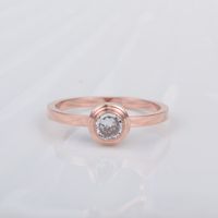 Nihaojewelry Wholesale Jewelry Korean 18k Rose Gold Diamond Titanium Steel Ring main image 3