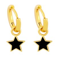 Wholesale Jewelry Five-pointed Star Drop Oil Simple Earrings Nihaojewelry main image 3