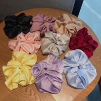 Wholesale Jewelry Smooth Satin Solid Color Hair Scrunchies Nihaojewelry main image 6