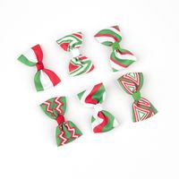 Wholesale Bows Christmas Color Stripe Children's Hairpins 3 Pieces Set Nihaojewelry main image 4