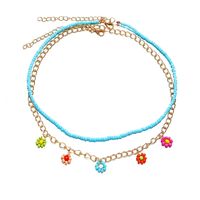 Vente En Gros Bijoux Pendentif Marguerite Couleur Collier Multicouche Perlé Nihaojewelry main image 6