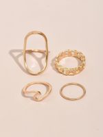 Nihaojewelry Wholesale Jewelry New Geometric Alloy Joint Ring Combination main image 5