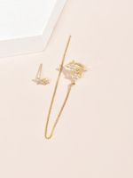 Nihaojewelry Wholesale Jewelry Fashion Five-pointed Star Tassel Earrings Clip main image 4