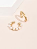 Nihaojewelry Wholesale Jewelry Fashion Simple Alloy Pearl Ear Bone Clip main image 3