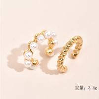Nihaojewelry Wholesale Jewelry Fashion Simple Alloy Pearl Ear Bone Clip main image 5