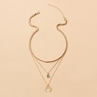 Wholesale Jewelry Fashion Moon Geometric Pendent Multi-layer Necklace Nihaojewelry main image 7