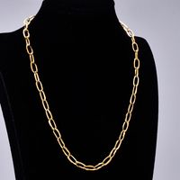 Wholesale Jewelry Thick Flat Chain Titanium Steel Necklace Nihaojewelry main image 5