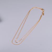 Wholesale Jewelry Snake Bone Chain Double-layer Titanium Steel Necklace Nihaojewelry main image 6