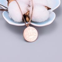 Wholesale Jewelry Peace Coin Wheat Pendant Titanium Steel Necklace Nihaojewelry main image 6