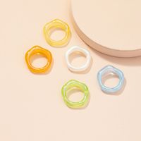 Wholesale Jewelry Simple Candy Color Acrylic Resin Ring Nihaojewelry main image 1