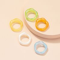 Wholesale Jewelry Simple Candy Color Acrylic Resin Ring Nihaojewelry main image 3