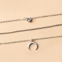 Wholesale Jewelry Fashion Moon Diamond Pendant Multi-layer Necklace Nihaojewelry main image 7