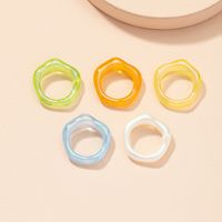 Wholesale Jewelry Simple Candy Color Acrylic Resin Ring Nihaojewelry main image 4