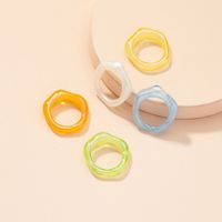 Wholesale Jewelry Simple Candy Color Acrylic Resin Ring Nihaojewelry main image 5