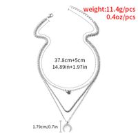Wholesale Jewelry Fashion Moon Diamond Pendant Multi-layer Necklace Nihaojewelry main image 13