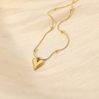Wholesale Jewelry Cubic Heart Charm Stainless Steel Collar Nihaojewelry main image 5