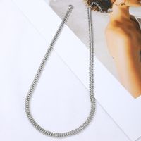 Wholesale Jewelry Simple Stainless Steel Double Layer Necklace Nihaojewelry main image 4