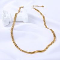 Wholesale Jewelry Simple Stainless Steel Double Layer Necklace Nihaojewelry main image 5