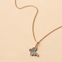 Wholesale Jewelry Fashion Diamond-studded Butterfly Pendent Necklace Nihaojewelry main image 7