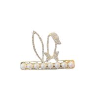 Wholesale Bijoux Imitation Perle Strass Lapin Oreille Style Coréen Épingle À Cheveux Nihaojewelry main image 6