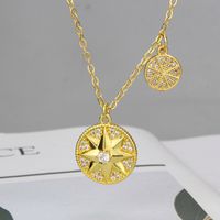 Wholesale Jewelry Eight-pointed Star Pendant Zirconium Copper Plating Necklace Nihaojewelry main image 3
