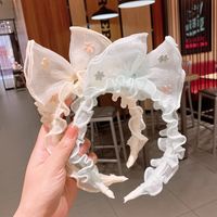 Wholesale Jewelry Children's Ruffled Mesh Bow Headband Nihaojewelry main image 2