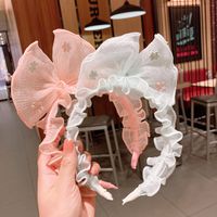 Wholesale Jewelry Children's Ruffled Mesh Bow Headband Nihaojewelry main image 3