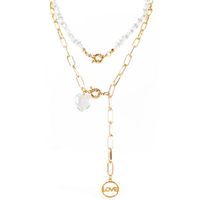 Wholesale Lettre De Bijoux Love Coeur Perle Pendentif Collier Multicouche Nihaojewelry sku image 1