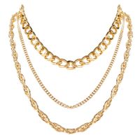 Wholesale Jewelry Multi-layer Thick Chain Stacking Necklace Nihaojewelry sku image 1