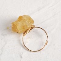 Nihaojewelry Wholesale Jewelry Bohemian Simple Natural Stone Metal Ring sku image 1