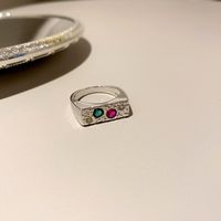 Nihaojewelry Wholesale Jewelry Fashion Heart Copper Inlaid Zircon Ring sku image 2