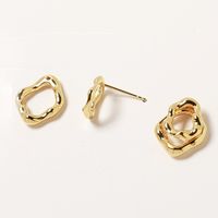 Wholesale Jewelry Geometric Double Layer Chain Hip-hop Style Necklace Earrings Nihaojewelry sku image 3