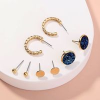 Nihaojewelry Wholesale Jewelry Simple Crystal Cluster Alloy Earrings Combination sku image 1