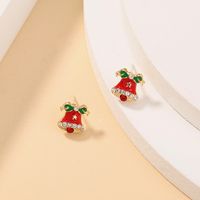 Nihaojewelry Wholesale Jewelry Fashion Diamond-studded Bells Small Earrings sku image 1