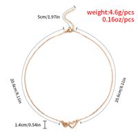 Wholesale Jewelry Fashion Diamond Hollow Peach Heart Pendent Necklace Nihaojewelry main image 9