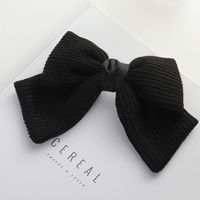 Wholesale Jewelry Cute Knit Bow Spring Hairpin Nihaojewelry sku image 2