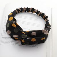 Wholesale Jewelry Polka-dot Cross-knotted Wide-brimmed Fabric Headband Nihaojewelry sku image 4