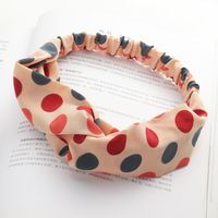 Wholesale Jewelry Polka-dot Cross-knotted Wide-brimmed Fabric Headband Nihaojewelry sku image 1